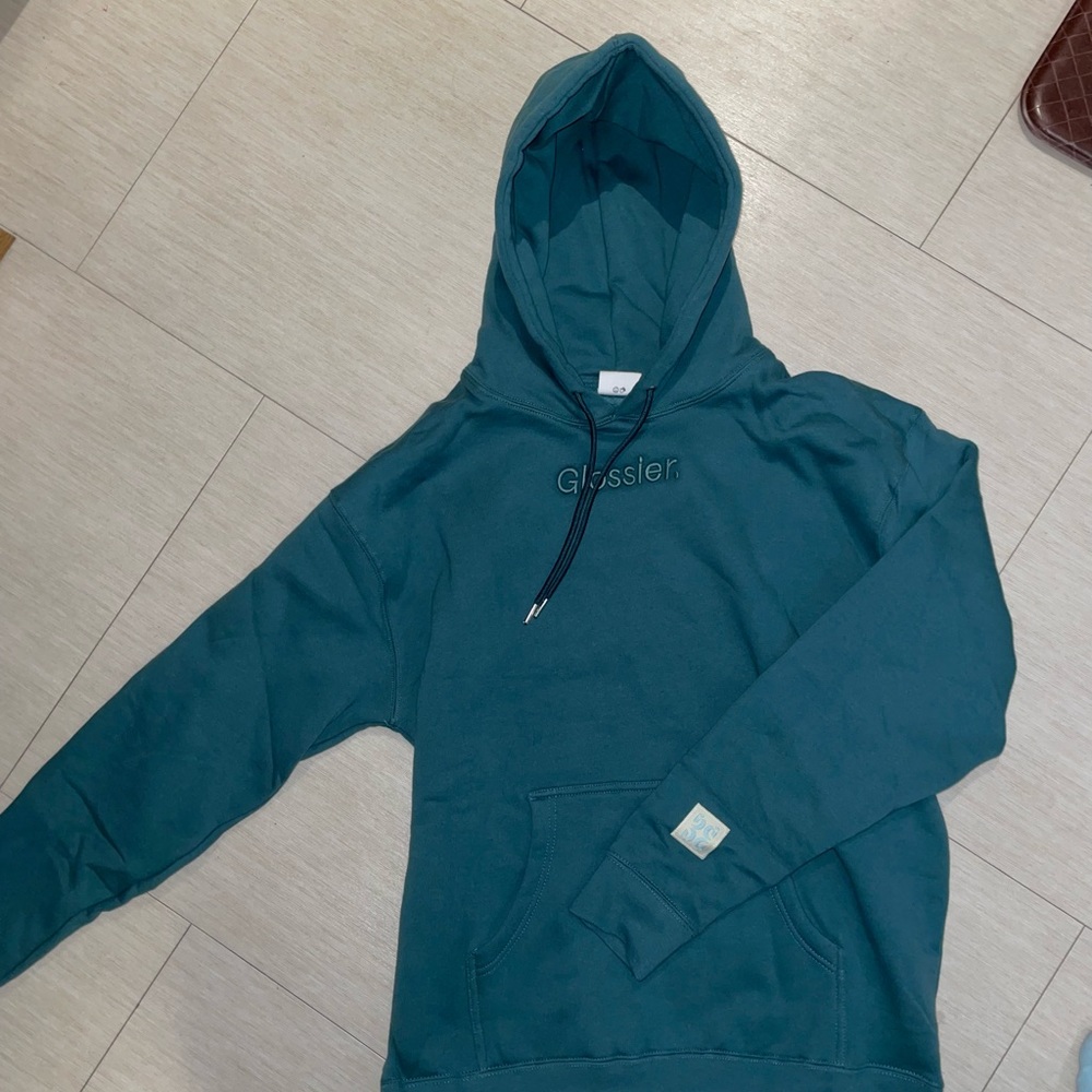 Glossier limited edition sage green hoodie